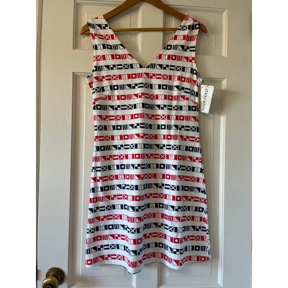 Mahi Gold Paradise Tank Dress NWT | Nautical Signal Flags | Size M ⚓️